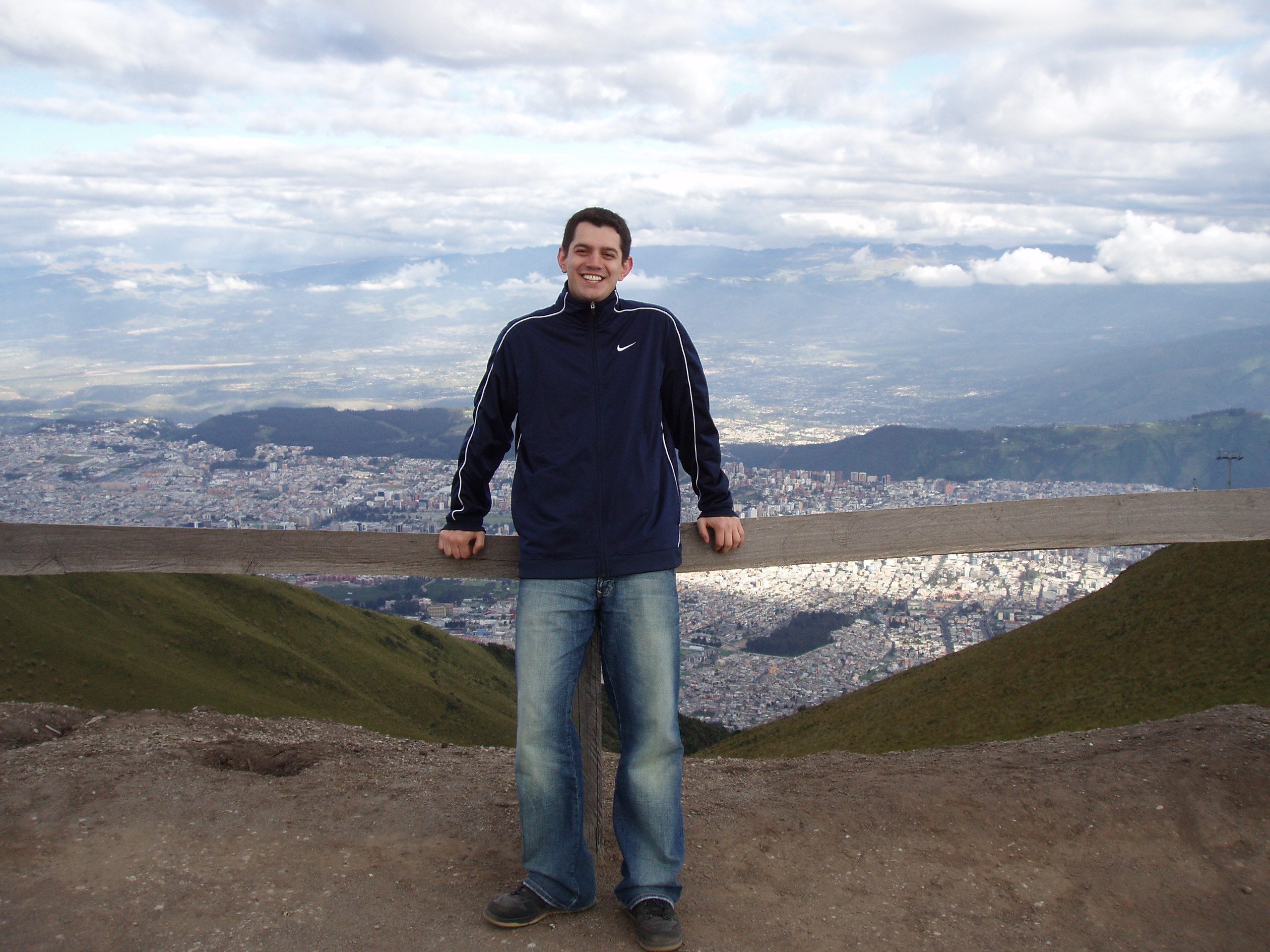 Robert Bryan Scott, age 25, with Quito in the background!