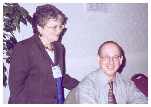 Judy O'Loughlin and keynote speaker Steve Krashen