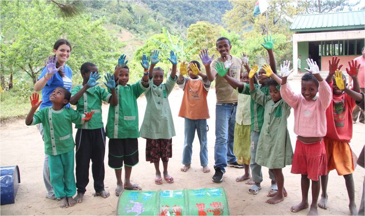 Anthropologist Heather Giselle Scott with participants in her Madagascar project